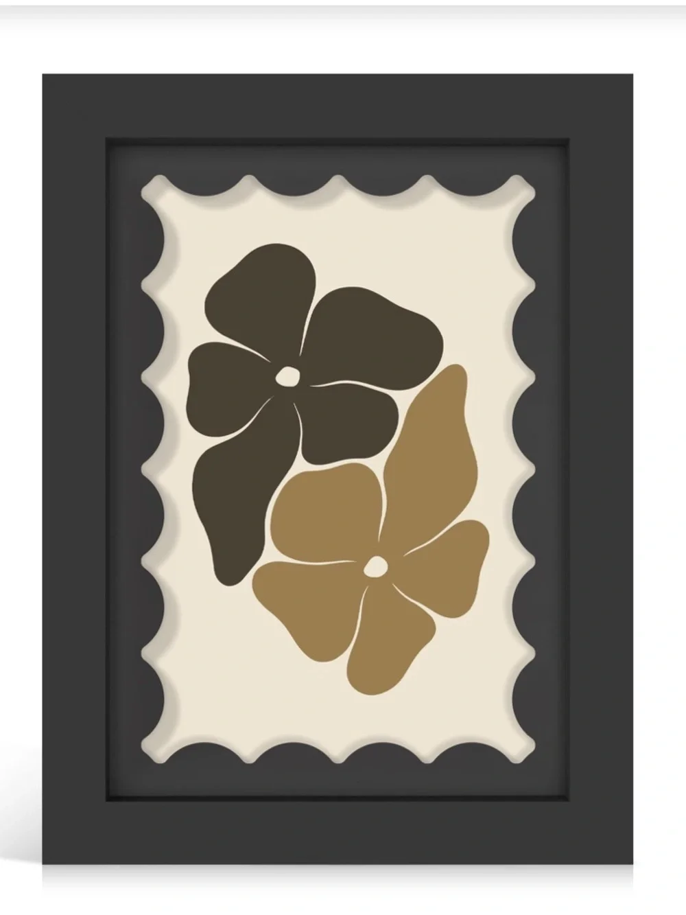 Decorative Wood & Glass Picture Frame with Mat 5x7” BLACK
